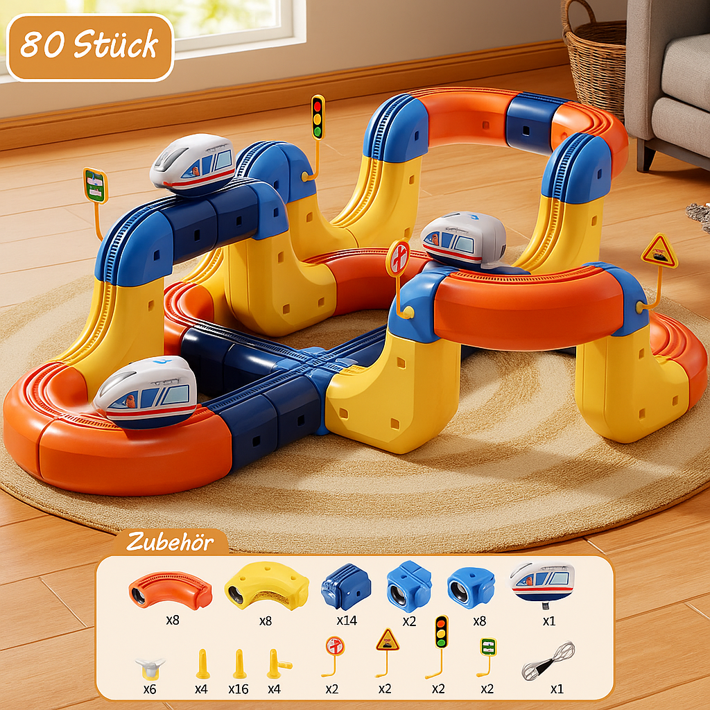 MagicRailCube: Interaktives Schienenbauspielzeug für frühkindliches Lernen