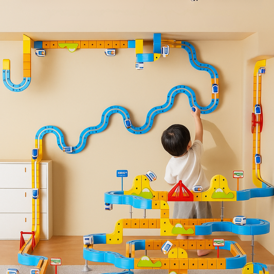 MagicRailCube: Interaktives Schienenbauspielzeug für frühkindliches Lernen