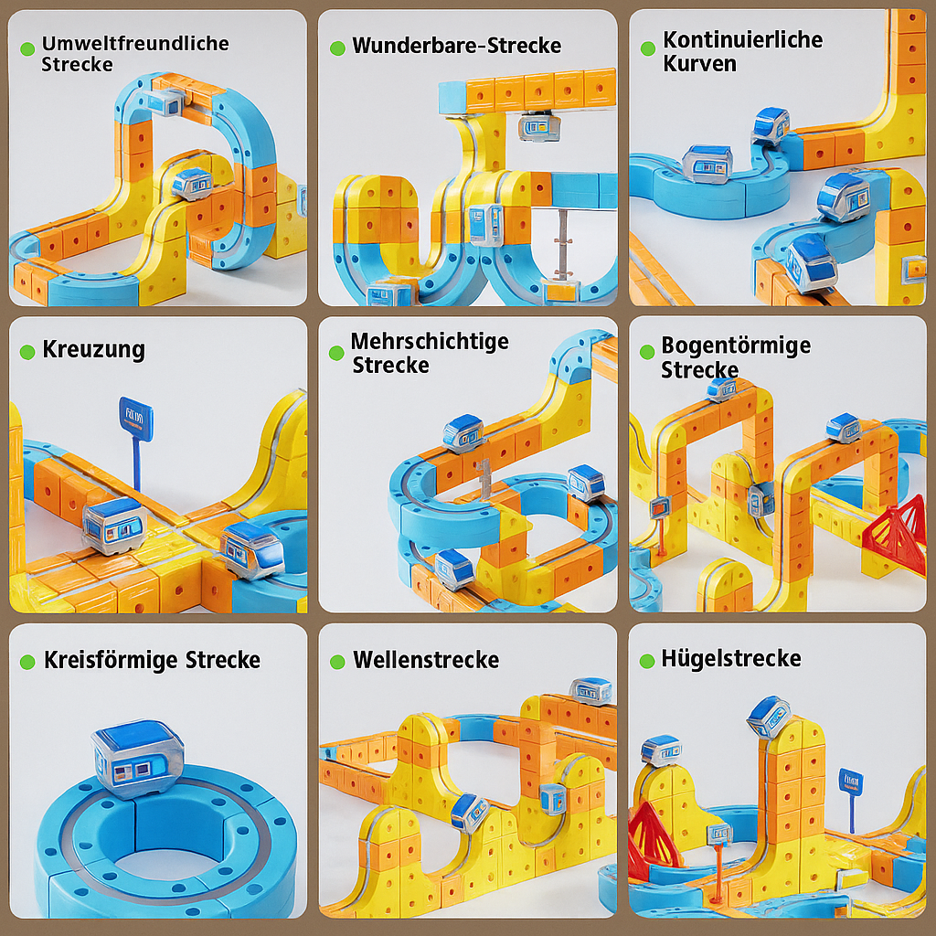 MagicRailCube: Interaktives Schienenbauspielzeug für frühkindliches Lernen