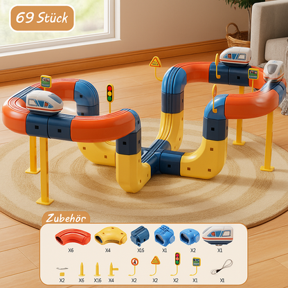 MagicRailCube: Interaktives Schienenbauspielzeug für frühkindliches Lernen